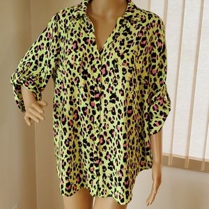 Neon leopard print